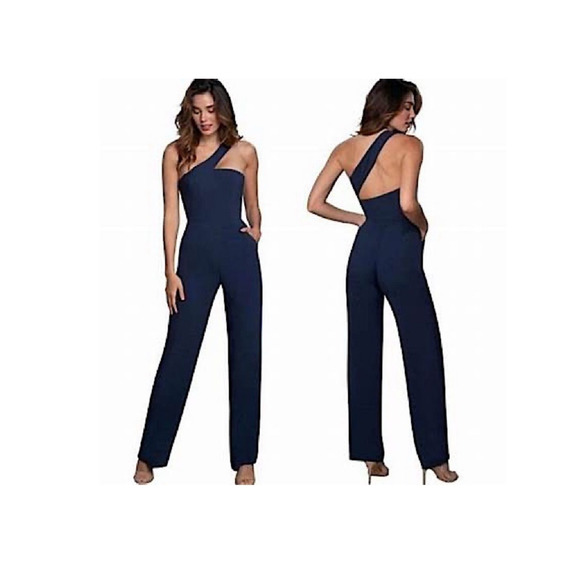 Dress The Population Navy Jumpsuit - Picture 1 of 5